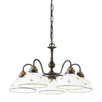 Candelabru NONNA alama antichizata Kolarz 731.85.20, D57 cm, 5xE27