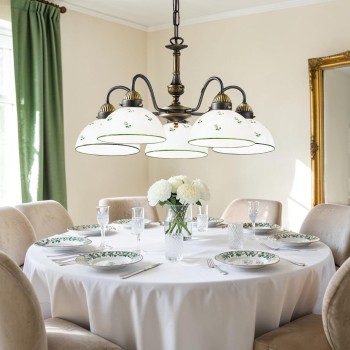 Candelabru NONNA alama antichizata Kolarz 731.85.20, D57 cm, 5xE27