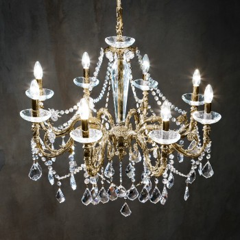 Candelabru CONTARINI CRYSTAL Kolarz 1299.88.4.SPT, D85 cm, 8xE14