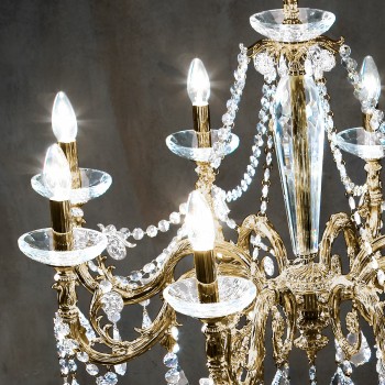 Candelabru CONTARINI CRYSTAL Kolarz 1299.88.4.SPT, D85 cm, 8xE14