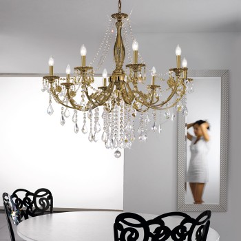 Candelabru PISANI PISANI CRYSTAL Kolarz 1301.88.4.SPT, D101 cm, 8xE14