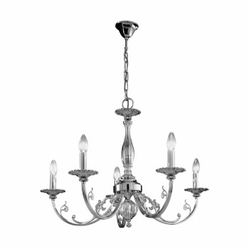 Candelabru PISANI crom Kolarz 0301.85.5, D83 cm, 5xE14