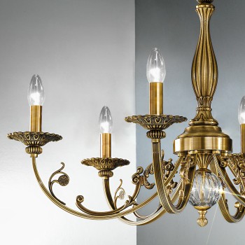 Candelabru PISANI alama antichizata Kolarz 0301.86.4, D83 cm, 6xE14