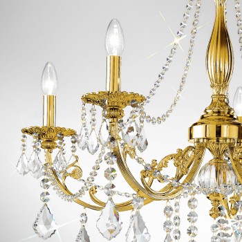 Candelabru PISANI PISANI CRYSTAL Kolarz 1301.85.15.SPT, D83 cm, 5xE14