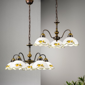 Candelabru NONNA alama antichizata Kolarz 731.83.116, D45 cm, 3xE27