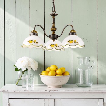 Candelabru NONNA alama antichizata Kolarz 731.83.116, D45 cm, 3xE27