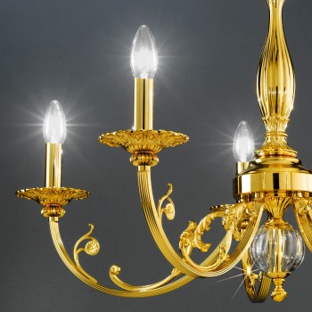 Candelabru PISANI placat cu aur de 24K Kolarz 0301.85.3, D83 cm, 5xE14