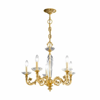 Candelabru CONTARINI placat cu aur de 24K Kolarz 0299.85.3, D65 cm, 5xE14