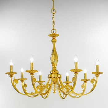 Candelabru PISANI placat cu aur de 24K Kolarz 0301.88.3, D101 cm, 8xE14