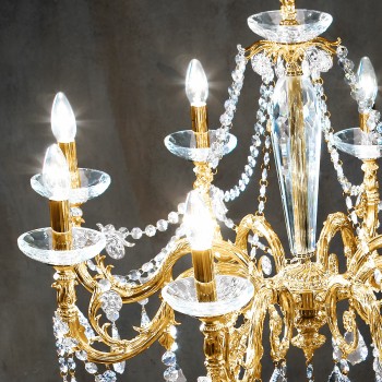 Candelabru CONTARINI CRYSTAL Kolarz 1299.88.15.SPT, D85 cm, 8xE14