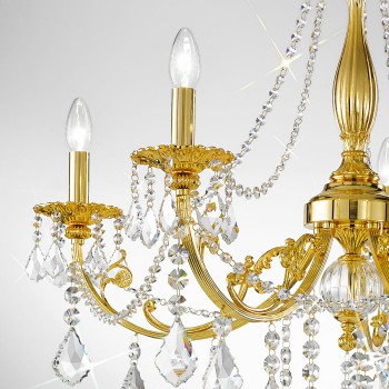 Candelabru PISANI PISANI CRYSTAL Kolarz 1301.85.3.SPT, D83 cm, 5xE14