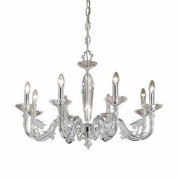 Candelabru CONTARINI crom Kolarz 0299.88.5, D85 cm, 8xE14