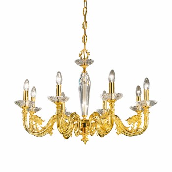 Candelabru CONTARINI placat cu aur de 24K Kolarz 0299.88.3, D85 cm, 8xE14
