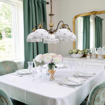 Candelabru NONNA alama antichizata Kolarz 731.85.70, D57 cm, 5xE27