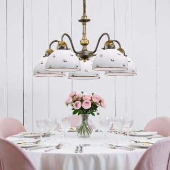 Candelabru NONNA alama antichizata Kolarz 731.85.69, D57 cm, 5xE27