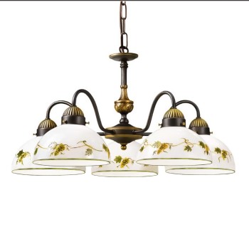 Candelabru NONNA alama antichizata Kolarz 731.85.122, D57 cm, 5xE27
