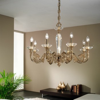 Candelabru CONTARINI alama antichizata Kolarz 0299.88.4, D85 cm, 8xE14