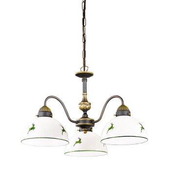 Candelabru NONNA alama antichizata Kolarz 731.83.100, D45 cm, 3xE27