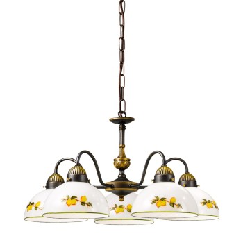 Candelabru NONNA alama antichizata Kolarz 731.85.126, D57 cm, 5xE27