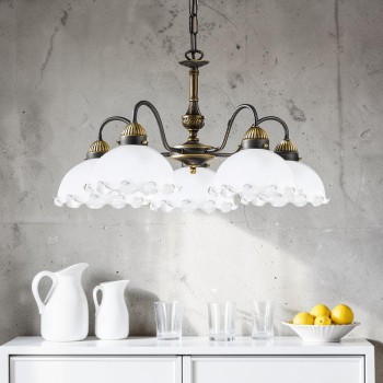 Candelabru NONNA alama antichizata Kolarz 731.85.73, D57 cm, 5xE27