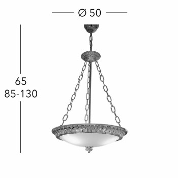 Lustra MILADY alama antichizata Kolarz 0298.33.4, D50 cm, 3xE27