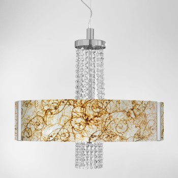 Lustra EMOZIONE Kolarz 0345.36.5.ME.AG.OKPT, D60 cm, 6xE27