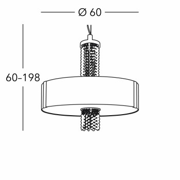 Lustra EMOZIONE Kolarz 0345.36.3.AL.MU.OKPT, D60 cm, 6xE27