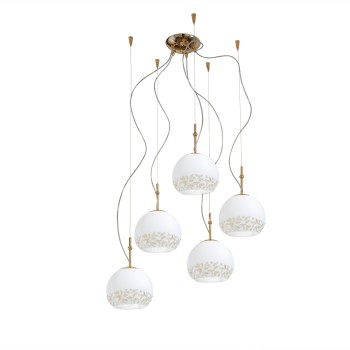 Lustra LUNA placat cu aur de 24K Kolarz 0392.35.3.LI.WA, D100 cm, 5xE27