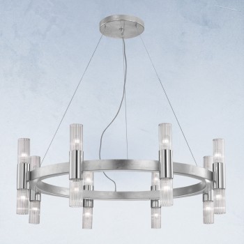 Lustra GIRO foita de argint Kolarz 6010.81650, D112.5 cm, 1xE14