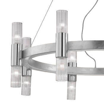 Lustra GIRO foita de argint Kolarz 6010.81650, D112.5 cm, 1xE14