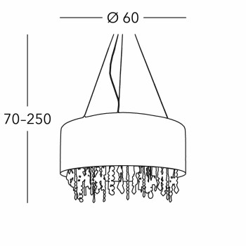 Lustra PARALUME Kolarz 0240.86.5.W, D60 cm