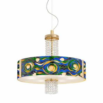 Lustra EMOZIONE Kolarz 0345.36.3.AQ.BG.OKPT, D60 cm, 6xE27