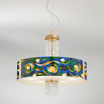 Lustra EMOZIONE Kolarz 0345.36.3.AQ.BG.OKPT, D60 cm, 6xE27
