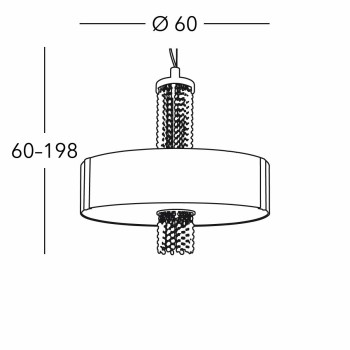 Lustra EMOZIONE Kolarz 0345.36.3.AQ.RV.OKPT, D60 cm, 6xE27