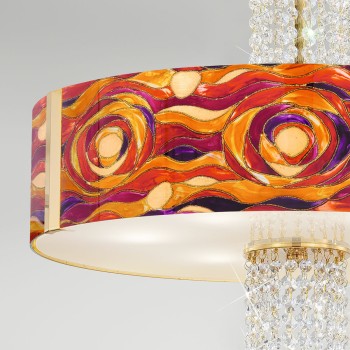 Lustra EMOZIONE Kolarz 0345.36.3.AQ.RV.OKPT, D60 cm, 6xE27