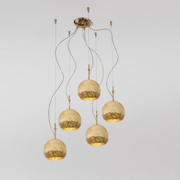 Lustra LUNA placat cu aur de 24K Kolarz 0392.35.3.LI.GA, D100 cm, 5xE27
