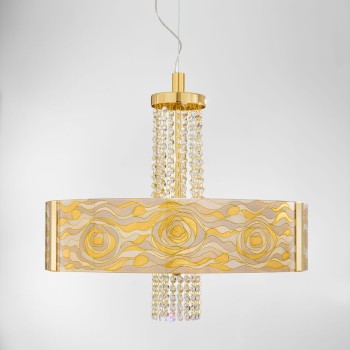Lustra EMOZIONE Kolarz 0345.36.3.AQ.CH.OKPT, D60 cm, 6xE27