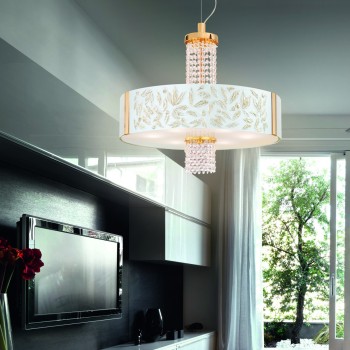 Lustra EMOZIONE Kolarz 0345.36.5.KI.AG.OKPT, D60 cm, 6xE27