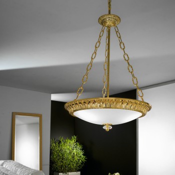 Lustra MILADY placat cu aur de 24K francez Kolarz 0298.33.15, D50 cm, 3xE27