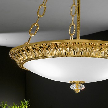 Lustra MILADY placat cu aur de 24K francez Kolarz 0298.33.15, D50 cm, 3xE27