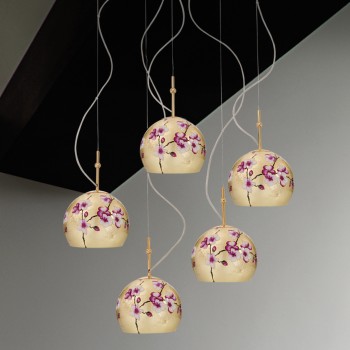 Lustra LUNA placat cu aur de 24K Kolarz 0392.35.3.PR.AU, D100 cm, 5xE27