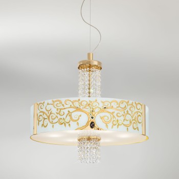 Lustra EMOZIONE Kolarz 0345.36.3.AL.GO.OKPT, D60 cm, 6xE27