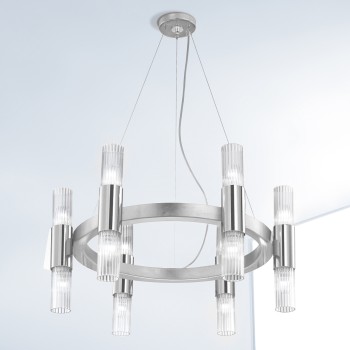 Lustra GIRO foita de argint Kolarz 6010.81250, D73 cm, 1xE14