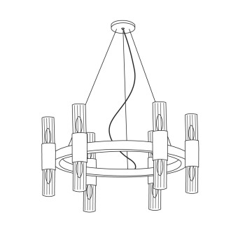 Lustra GIRO foita de argint Kolarz 6010.81250, D73 cm, 1xE14