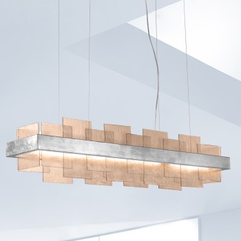 Lustra RETTANGOLO foita de argint Kolarz 6040.80151/FM