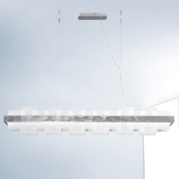 Lustra RETTANGOLO foita de argint Kolarz 6040.80150/W