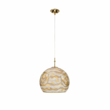 Pendul LUNA placat cu aur de 24K Kolarz 0392.31M.3.AQ.CH, D30 cm, 1xE27