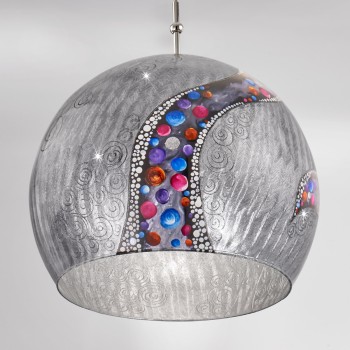 Pendul LUNA crom Kolarz 0392.31L.5.KI.AG, D40 cm, 1xE27
