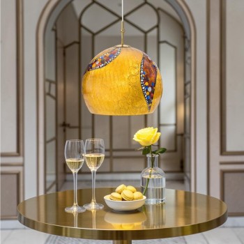 Pendul LUNA placat cu aur de 24K Kolarz 0392.31M.3.KI.AU, D30 cm, 1xE27