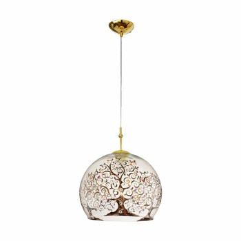 Pendul LUNA placat cu aur de 24K Kolarz 0392.31L.3.AL.MT, D40 cm, 1xE27